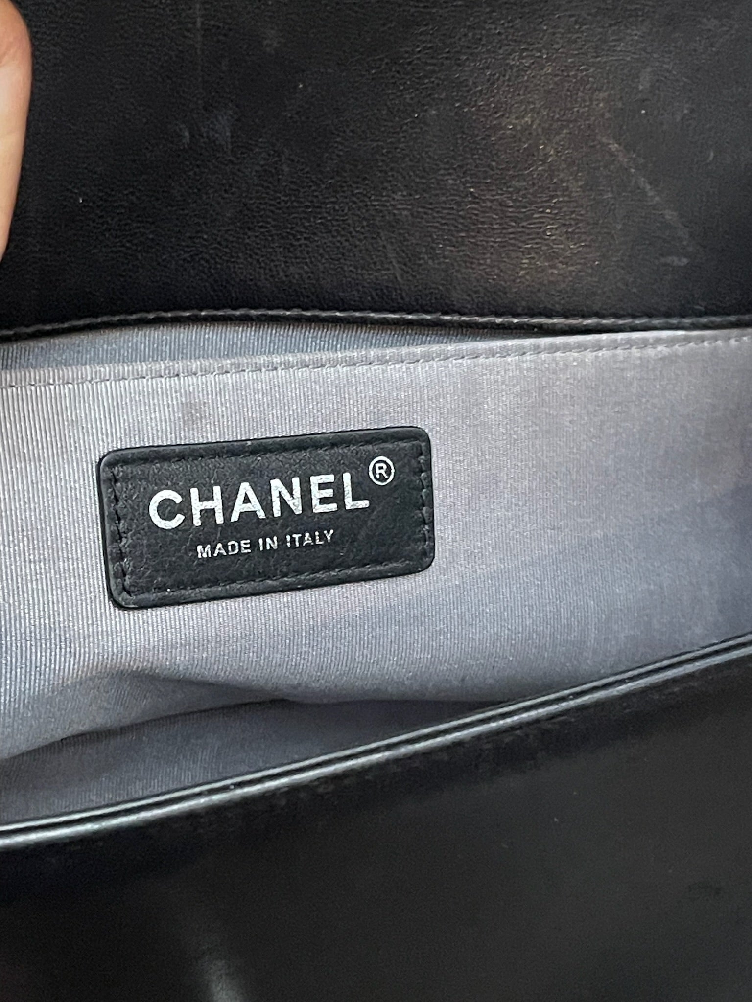 Chanel Lambskin Chevron Quilted Boy