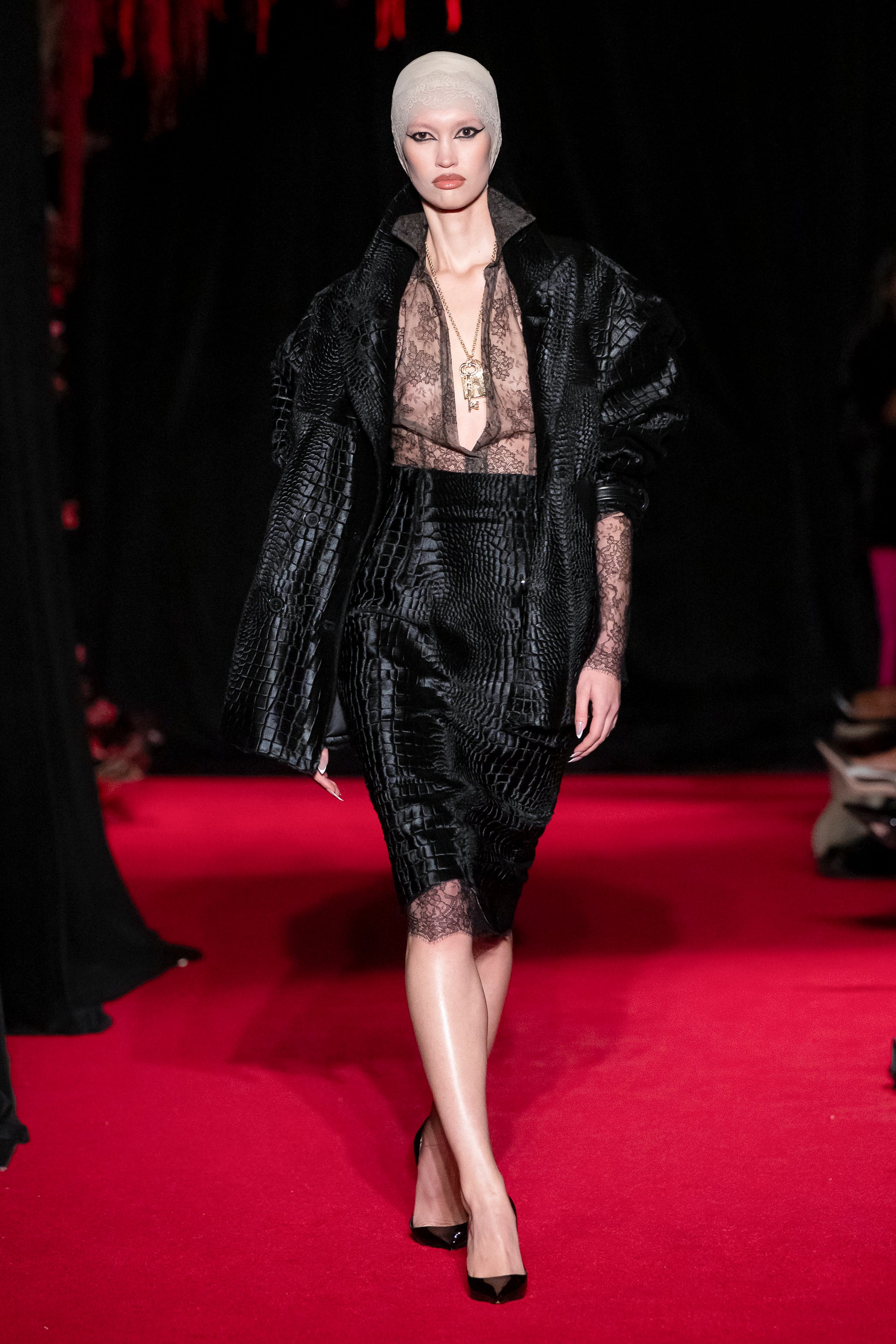 LaQuan Smith Oversized Stand Collar Coat