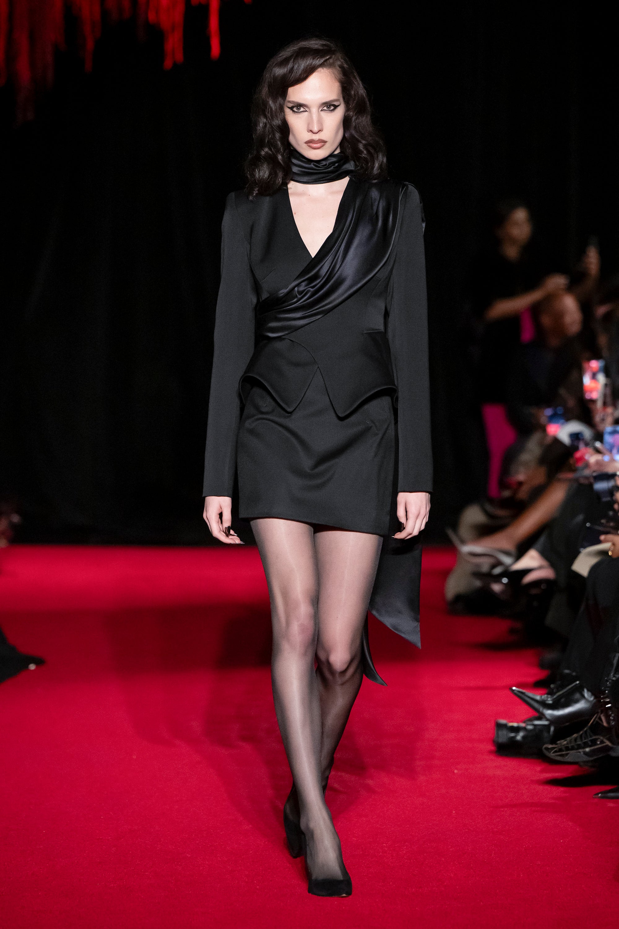 LaQuan Smith Tailored Jacket with Wrap Neck Detail