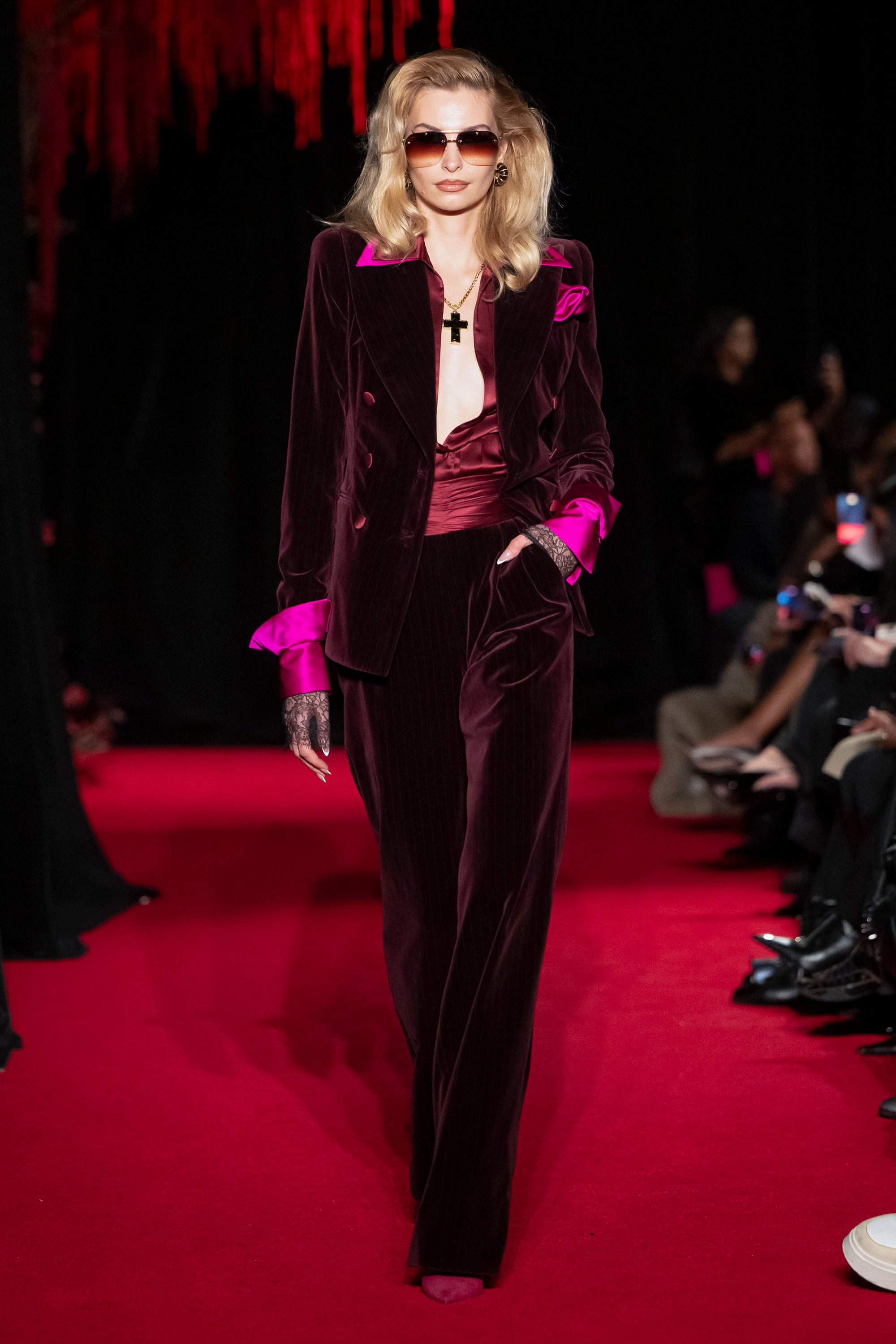 LaQuan Smith Double Breasted Blazer with Notch Lapel