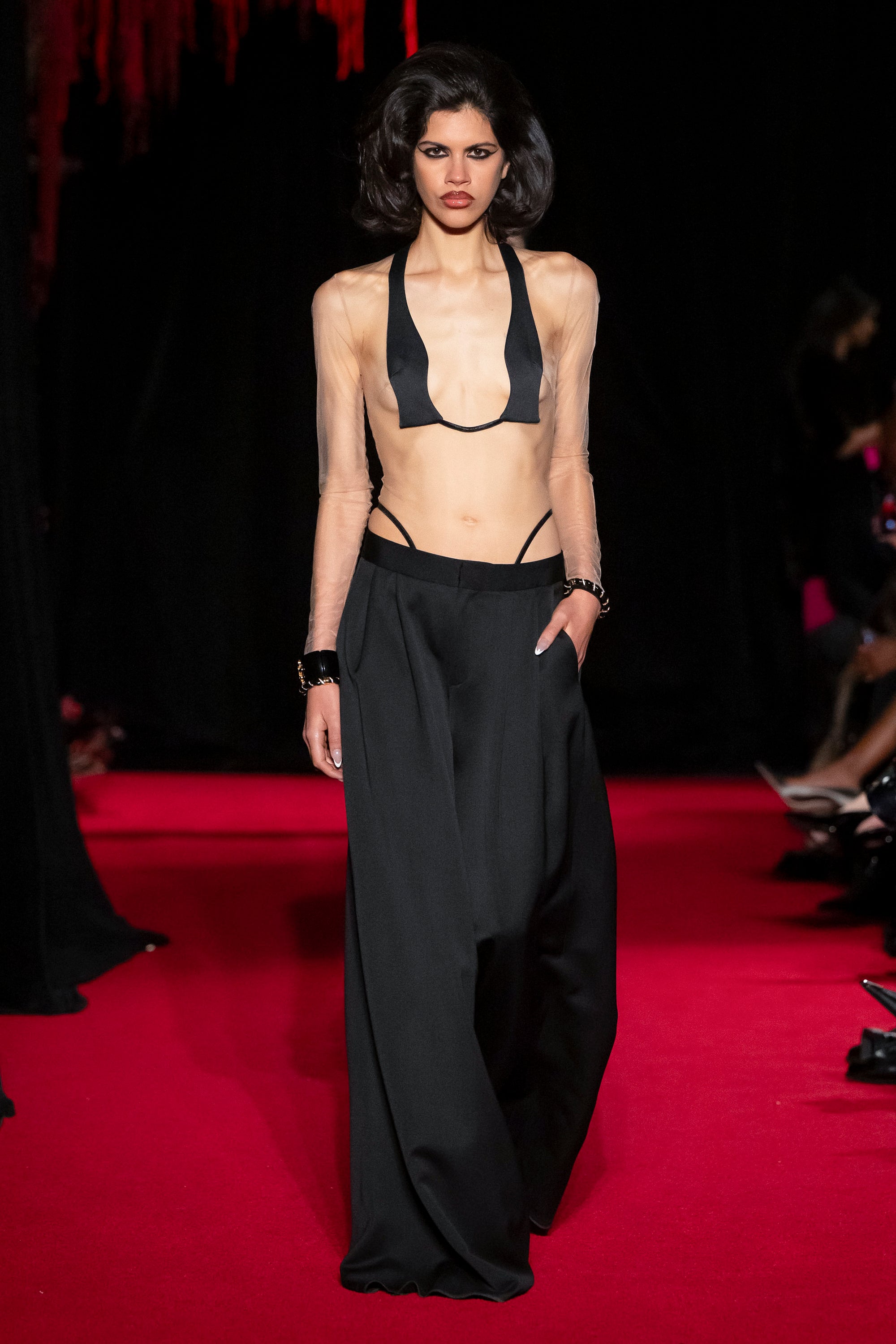 LaQuan Smith Bow Tie Detail Bodysuit